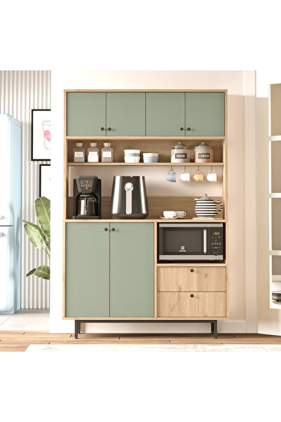 Yurupa Latte Serisi Kahve Köşesi Çok Amaçlı Dolap Mutfak Dolabı Sepet-Ihlamur...