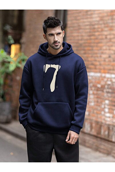 DİVİN Hanorac pentru bărbați 7 cu imprimeu țesătură de calitate cu supradimen...