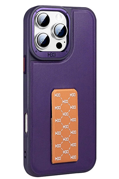 Fuchsia iPhone 14 Pro Max HBC-265 Madrid Magsafe Standlı Kapak - Derin Mor