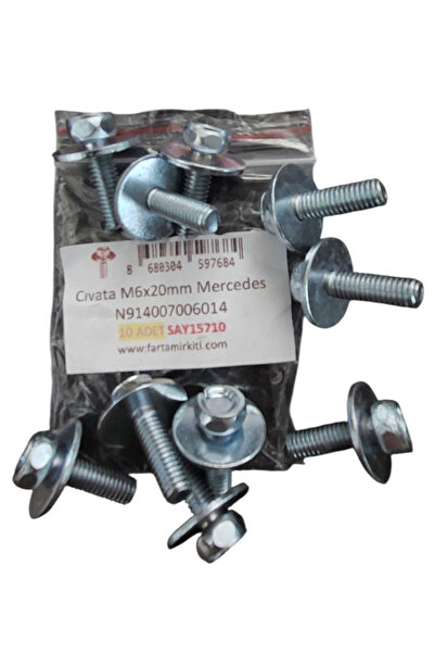 MERCEDES Cıvata M6x20mm N914007006014 (10 ADET) 15710 MARKA İLE UYUMLU