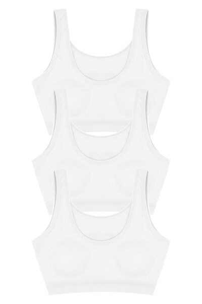 Öts Κοριτσίστικο μπουστάκι 3 τεμαχίων με χοντρά λουράκια και επένδυση (96% βαμβάκι - 4% ελαστάνη)