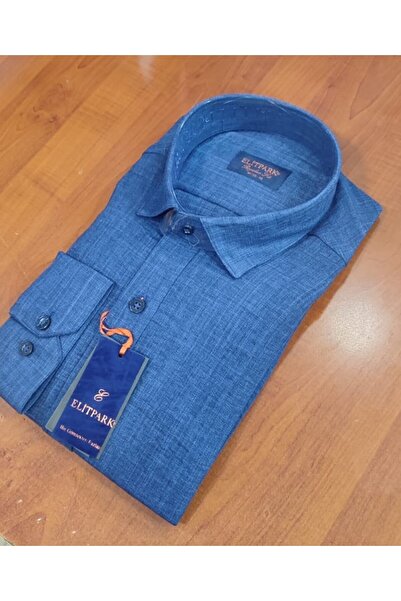 ELİTPARK GÖMLEK Güncüoğlu Long Sleeve Melange Fabric Slim Fit Men's Shirt