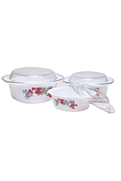 Tımmy 3pcs Casserole Set Heat Resistant