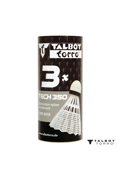 Other TALBOT TORRO Tech 350 Medium Badminton Shuttlecocks 3 pcs - White