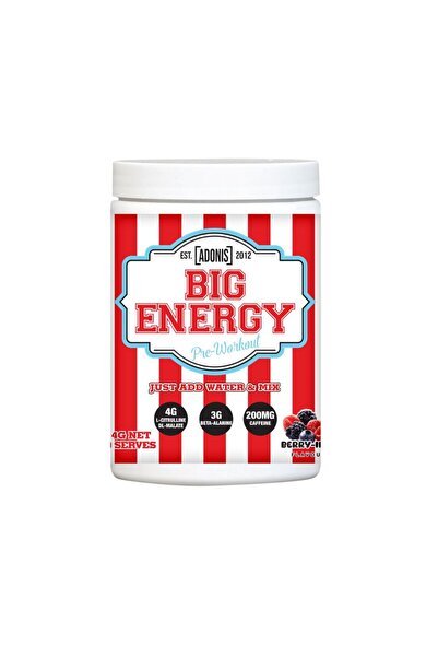 Adonis Gear مكمل غذائي بيج إنرجي قبل التمرين، بيري، 30 قرصًا، تركيبة أداء فائقة