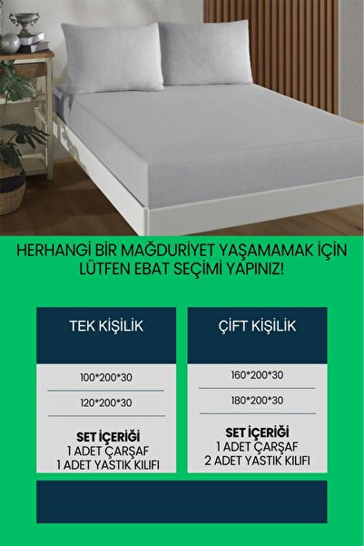 OZNHOME Elastic Fitted Sheet Set 100% Cotton Single/Duo/Queen Size Fitted Sheet Set