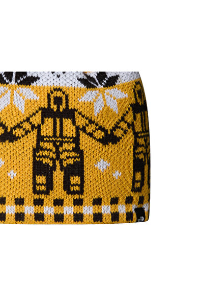 THE NORTH FACE Soğuktan Koruyucu Soft Dokuma Bere Desenli Ponpon Detaylı Renkli