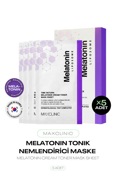 MAXCLINIC 5 قطع من قناع كريم الميلاتونين المنشط، قناع تونر كريم الميلاتونين ا...
