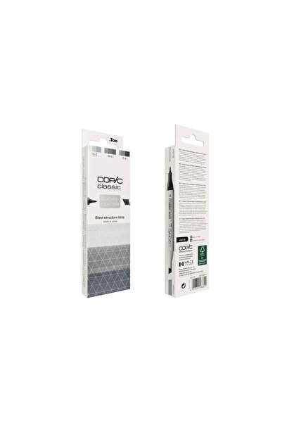 Copic Classic, Designer Collection, Set 3 Markers Steel Structure Tints
