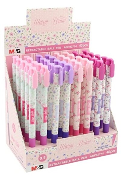 M&G Pix retractabil, Warm braw II, albastru, 0.5mm, 40 buc/cutie,