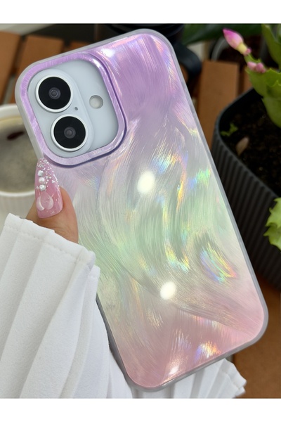 Go Aksesuar Iphone 17 Uyumlu Shine Fiyonk Renk Geçişli Parlak Tasarımlı Silik...