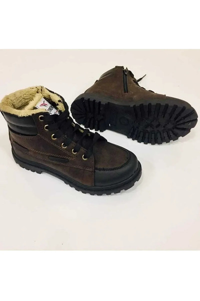Ersa Yeni Sezon Extrem Unisex Kahve Kışlık Suya Dayanıklı Içi Kürklü Bot Ayakkabı