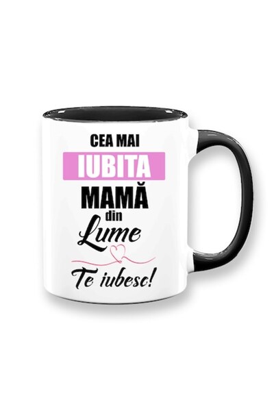 OEM Cană personalizată pentru mamă cu mesajul: „Cea mai iubită mamă din lume,...