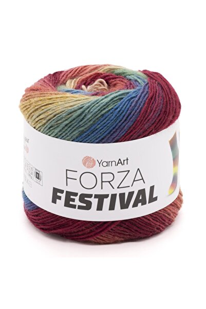 Yarnart FESTIVAL FORZA - AȚĂ DE TRICOTAT MARBLEIZED EBRULİ-2904