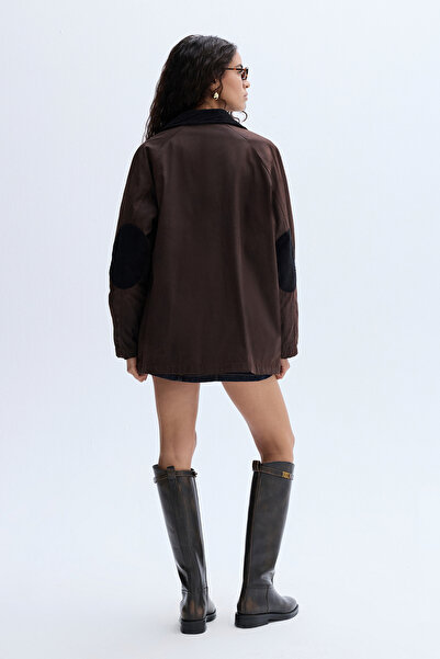Mudo Velvet Collar Oversize Coat Jacket