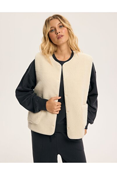 Bloovii Women's Sherpa Vest Soft Fleece with Pockets & Buttons Super Warm | Sherpa