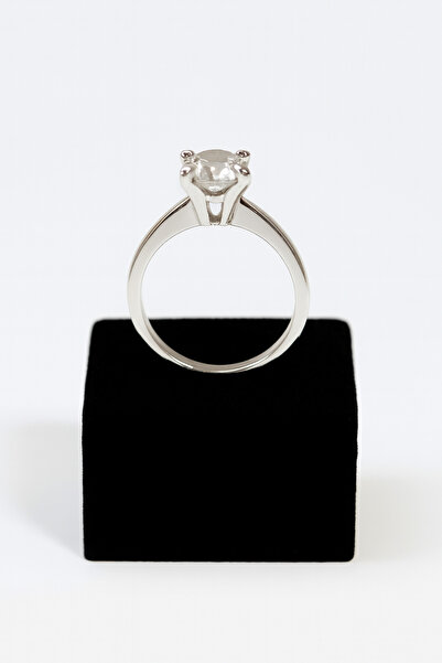 Bittox خاتم نسائي أنيق مطلي بالفولاذ مع تفاصيل حجر الكريستال اللامع - منتج رائج