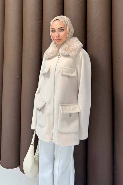 Melike Tatar Γούνινο κοντό παλτό 32-2501