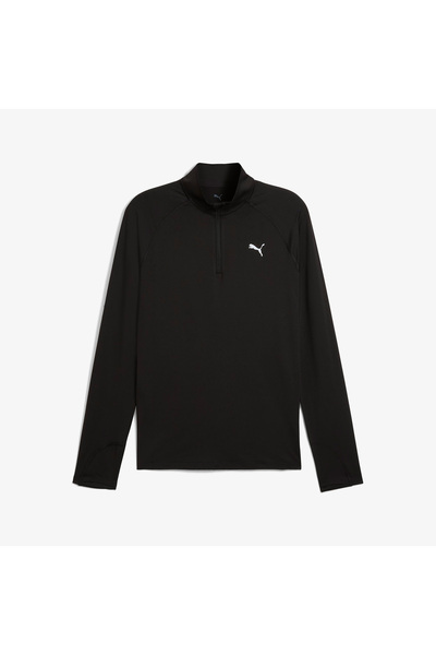 Puma Run Veloty Cldspn 1-4 Zip Men's Black Running T-Shirt