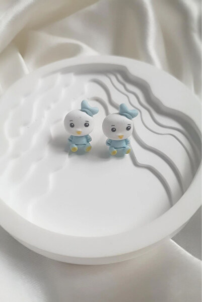 SelinDiamond أقراط أطفال فولاذية بتصميم حيوانات