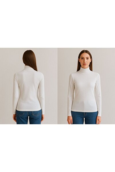 MİO ESTİLO Mock Neck long sleeve blouse
