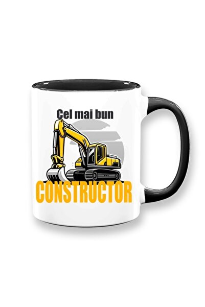 OEM Cană personalizată cu mesajul „Cel mai bun constructor”, Betaprint, albă ...