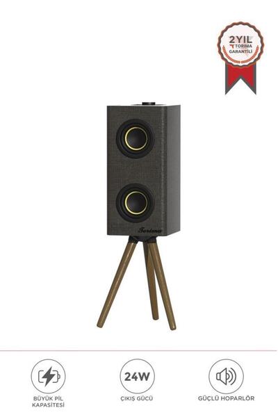 Torima D67 Gri Kablosuz Hoparlör 24W Çift Sürücü, 3000mAh Batarya, Taşınabili...