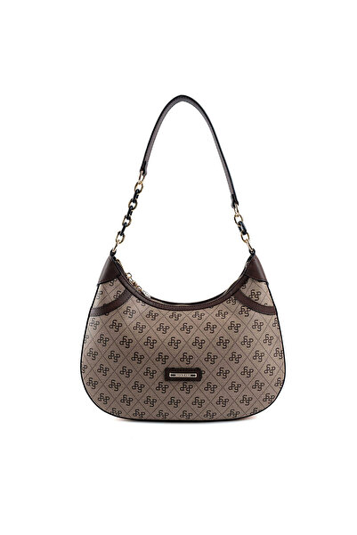 Silver Polo Koyu Bej - Ten SP1255 Kadın Omuz Çantası