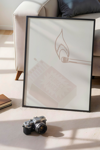 Basquiart Poster cu ramă neagră din seria Lucky You, decor de perete nr:6