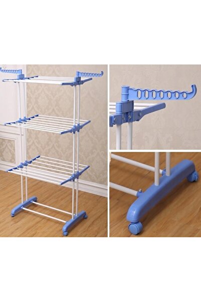 OEM Uscator Vertical pentru Rufe Haine Mobil si Pliabil cu Suport Umerase, Timetrade, Inaltime 175 cm