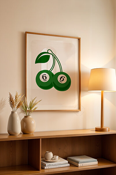 Basquiart Poster cu ramă din lemn din seria Lucky You, decor de perete nr:137