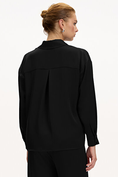 Exquise Cămașă obișnuită cu mânecă lungă, cu guler clasic, cu nasturi