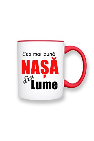 OEM Cană personalizată pentru nașă cu mesajul: „Cea mai bună nașă din lume”, ...