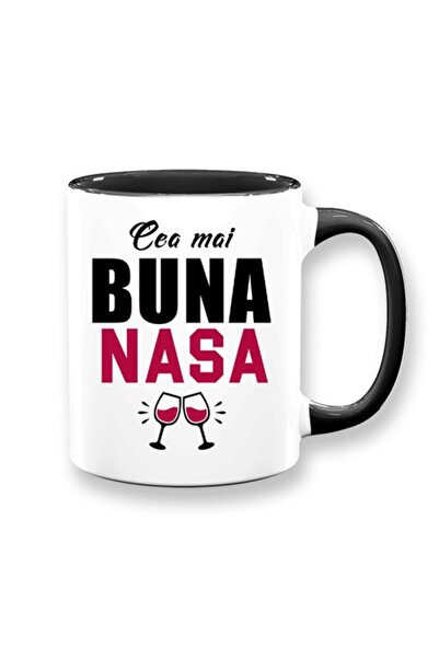 OEM Cană personalizată pentru Nașă cu mesajul: „Cea mai bună nașă”, model cu ...
