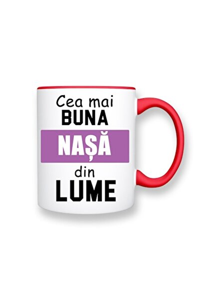 OEM Cană personalizată pentru nașă cu mesajul: „Cea mai bună nașă din lume”, ...