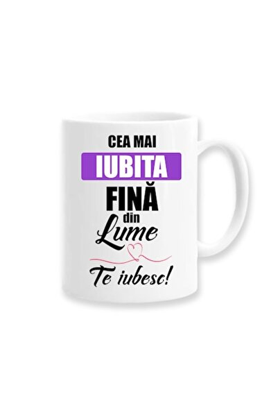 OEM Cană personalizată pentru fină cu mesajul: „Cea mai iubită fină din lume,...