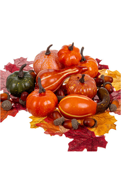 zola Autumn decoration set, Zola, 50 elements, pumpkins, acorns and leaves, m...