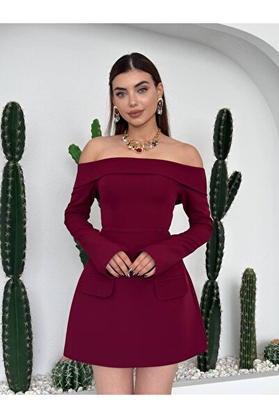 EtikaOnline Straplez Cep Detay Devru Kadın Mini Elbise