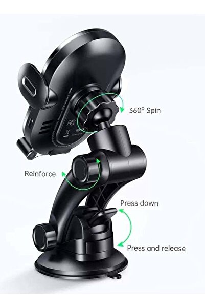 Mcdodo حامل هاتف للسيارة CH-7620 بشحن لاسلكي 15 وات - أسود