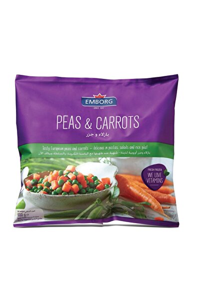 Emborg بازلاء وجزر 900 جرام عبوة من 6 قطع