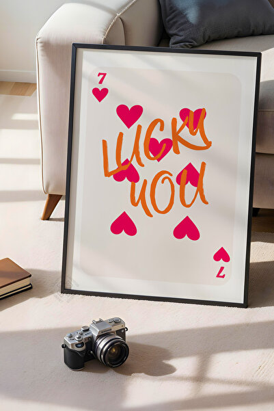 Basquiart Σειρά Lucky You, Αφίσα με μαύρο πλαίσιο, Διακοσμητικός πίνακας τοίχ...