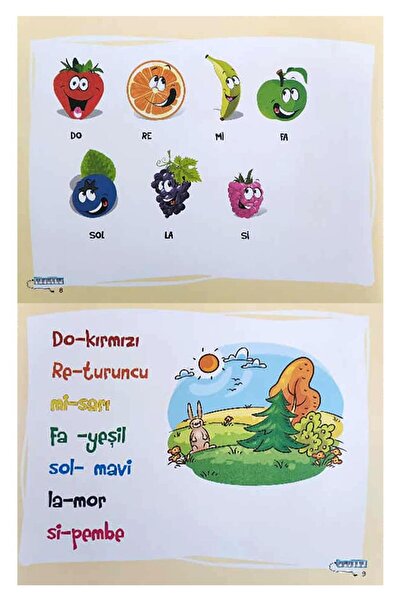 Harika Çocuk Yayınları 5+ Yaş Renklerle Eğiten Melodika Metodu - Spiralli-Renkli ve Çıkartmalı Müzik Eğitim Kitabı-52 Sayfa