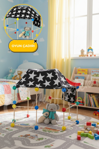 AYMELEK Çocuklar İçin Eğitici Oyun Çadırı | Kurulum Kolay | Geniş Oyun Alanı