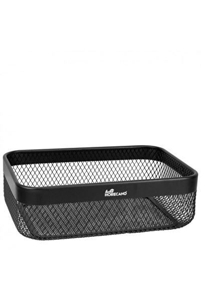Culinaro Rectangular metal basket HOME, 27x20xh8cm, matte black