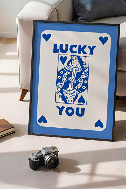 Basquiart Poster cu ramă neagră din seria Lucky You, decor de perete nr:23