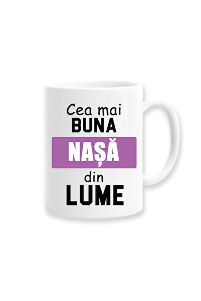 OEM Personalized Mug for Godmother with Message: 'The Best Godmother in the World', Purple Model, Betapr