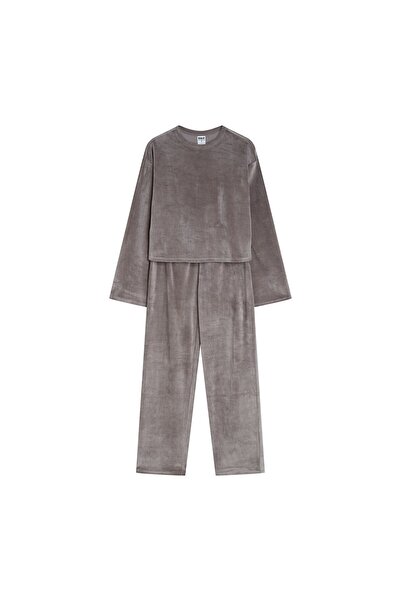 ESOTIQ BLOOVII Women's Two Piece Set Loungewear Pajama Fleece Blouse & Pants Homewear | Dreamy