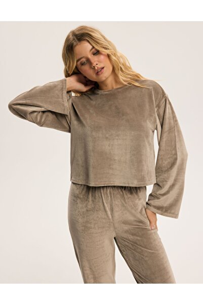 ESOTIQ BLOOVII Women's Two Piece Set Loungewear Pajama Fleece Blouse & Pants Homewear | Dreamy