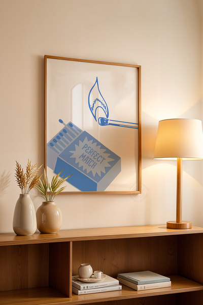 Basquiart Σειρά Lucky You, Ξύλινη Αφίσα με Πλαίσιο, Διακοσμητικό Τοίχου Αρ.:25