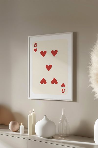 Basquiart Poster cu ramă albă din seria Lucky You, decor de perete nr:74